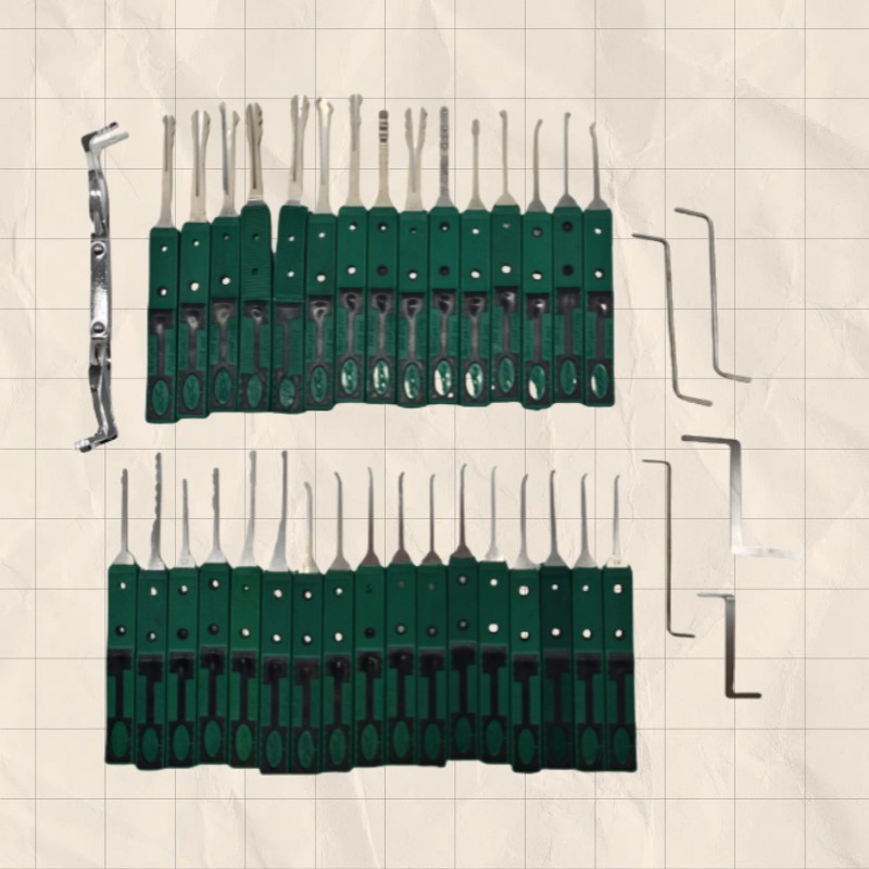 38pcs Locksmithing Tools Customized Lock Pick Set With Clear Lock