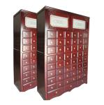 Traditional Medicine Chinese Pharmacy Store Display Rack With Non Toxic Wood