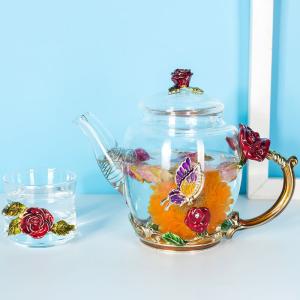 Wholesale RoHs Colour Enamel Tea Set Chinese Traditional Technique Handicraft from china suppliers