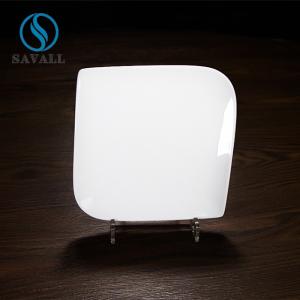 Wholesale White Porcelain Plates Square Salad Pasta Plate Ceramic 8 Inch from china suppliers