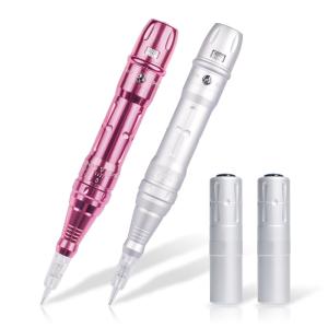 Wholesale Silver Pink Wireless Permanent Makeup Machine With 2 Battery Private from china suppliers