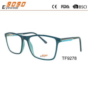Wholesale High quality square TR90 eyeglasses for men women optical frames，Blue frame from china suppliers