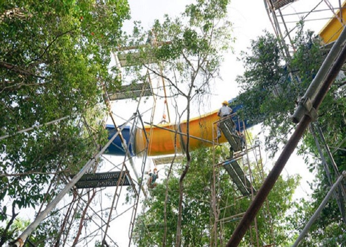 Commercial 2000 Sq.M SGS Spiral Water Slide