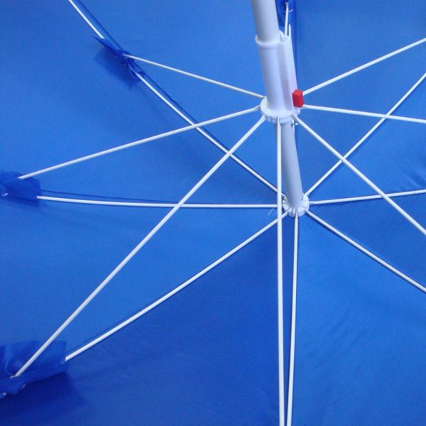 Blue Custom Printing Windproof Beach Umbrella With Custom Logo Outdoor