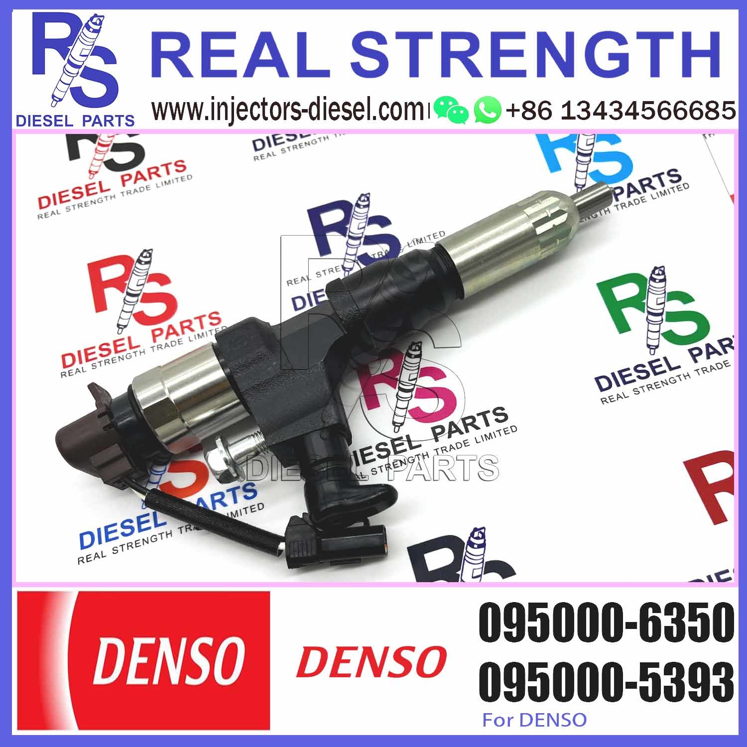 High Quality New Diesel Common Rail Fuel Injector 095000-6350 For KOBELCO SK200-8/HINO J05E