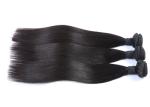 Black Straight 100 Percent Human Hair Bulk Natural Luster With Smooth Feeling