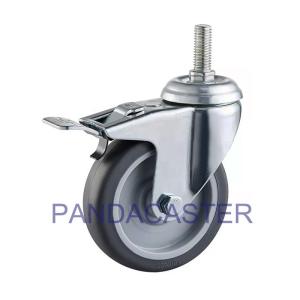Wholesale 100mm Institutional Casters Rubber Wheels TPR Castors With Dual Lock from china suppliers