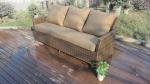 5 Seat Back Cushion Outdoor Rattan Sofa Set For Hotel Poolside