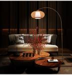 Chinese style floor lamp fishing lamp bamboo Art tea room floor light Zen