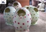 Playground Amusement Equipment Fiberglass Dinosaur Eggs Statues For Taking