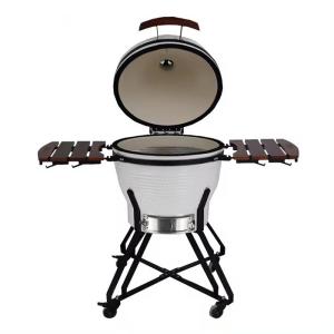 Wholesale White Glazed 24 Inch Ceramic Grill European And American Style Outdoor Pizza Grill Charcoal Smoking Expert from china suppliers