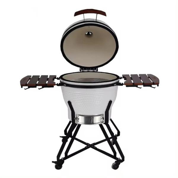 White Glazed 24 Inch Ceramic Grill European And American Style Outdoor Pizza