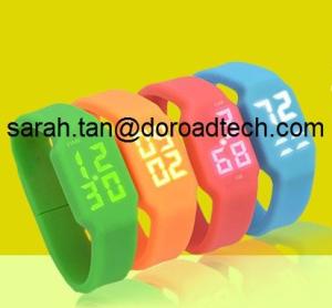 Wholesale Gift Silicone LED Watch USB Flash Drive, Fashion Silicone Bracelet USB Pendrive from china suppliers