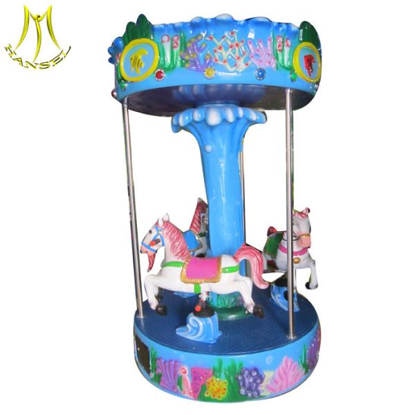 Hansel portable carnival rides fiber glass children carousel horse rides for