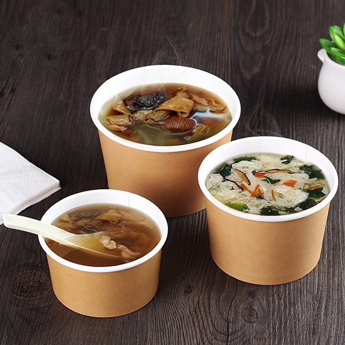 Soup Paper Bowl Compostable Food Grade Custom Compostable Soup With Lid Paper Bowl