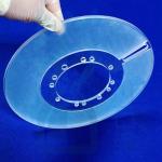 Opaque Wafer Fused Quartz Plate With Hole High Density 100mm