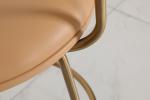 Stainless Steel Bar Chair With Leather Seat High Backrest