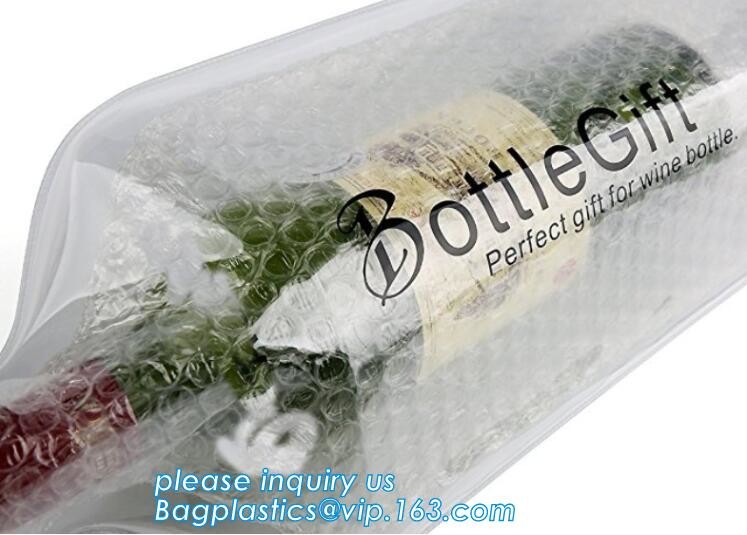 k bottom leakproof reusable wine bottle protector 3 pack bubble travel protective bag,USA Amazon WineSkin Protecto