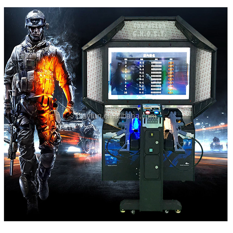 PlayFun Indoor Coin Operated Game Operation Ghost Gun Shooting Simulator Games Machine