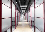 Fast Installation Glass Office Partition Walls Frameless Colorful Frosted Glass