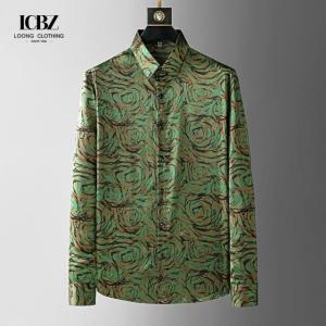 Wholesale Autumn Casual Shirts For Men All Over Digital Print Floral Chain Viscose Long Sleeve from china suppliers