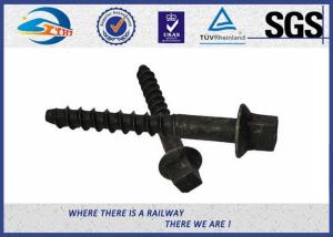 Wholesale Black ISO Screws For Railway Sleepers / Zinc Dacromet Screw On Spikes from china suppliers
