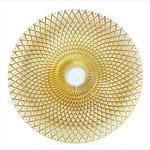 Chic Blue Red Yellow White Glass Charger Plates 12in Diamond Figure Design Glass
