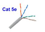 Cat5E UTP Network Copper Lan Cable Conductor 24 AWG 0.505mm Environmental