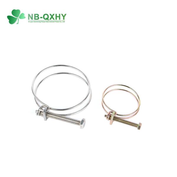 Galvanized Steel Iron Double Wire Hose Clamp NB-QXHY for Temperature Environment