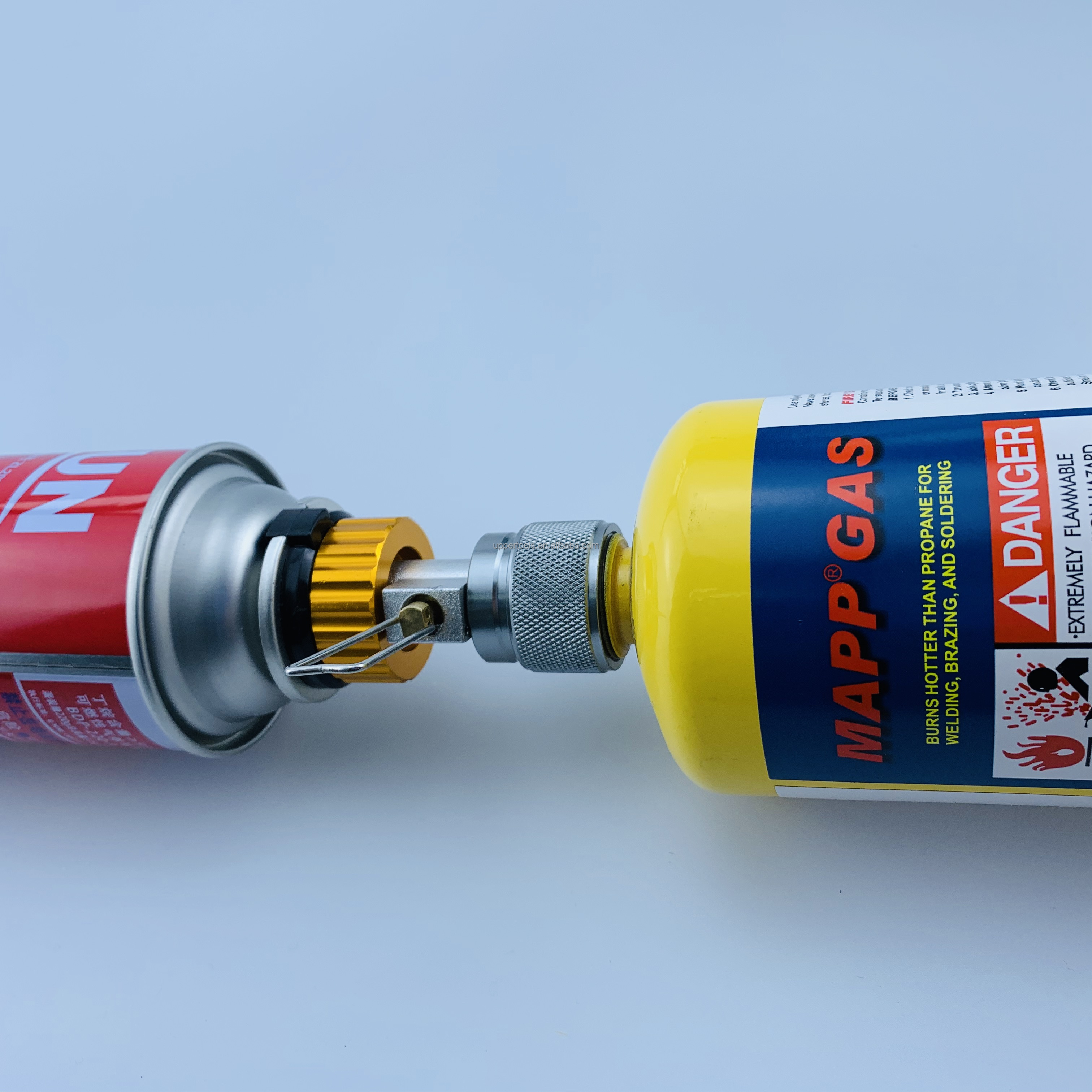 Outdoor Propane Small Tank Input Adapter for Yellow BBQ Camp Stove Burners Conversion