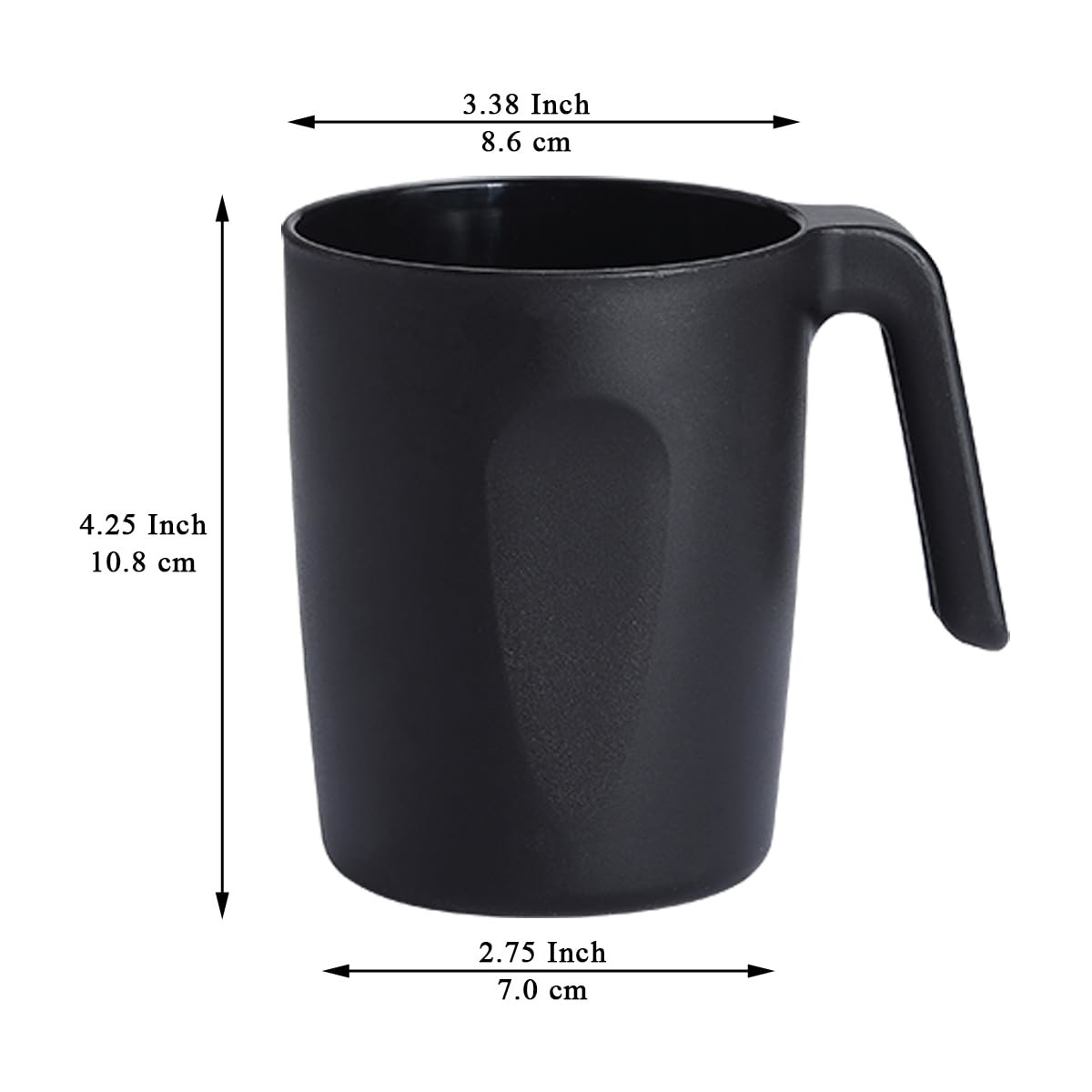 Plastic Cups With Handles 15oz Reusable Water Cup For Camping