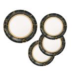 Soak Proof Black Disposable Dinner Plates