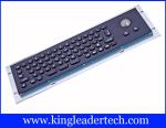 IP65 Stainless Steel Black Compact 66 Keys Metal Keyboard With Trackball