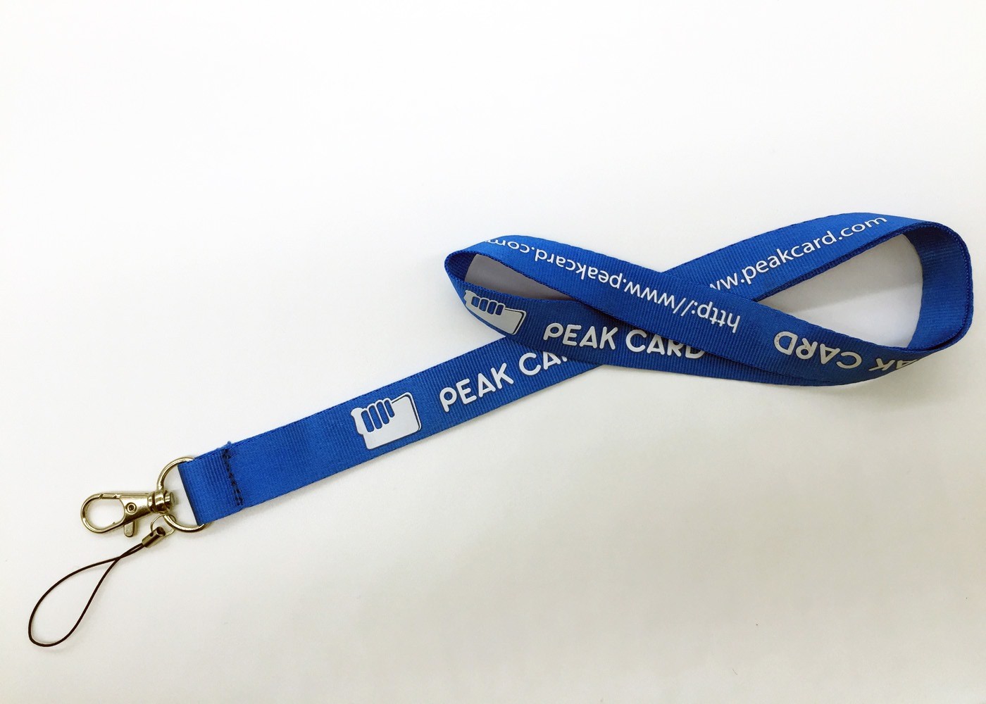 durable grey color stylish custom silk screen polyester lanyard with metal hook