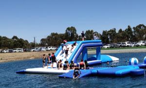 Wholesale TUV Certified Anti- UV 0.9mm PVC Tarpaulin Inflatable Water Jumping Pillow For Sale from china suppliers