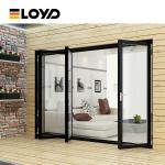 3 Panels Folding Screen Door Accordion Aluminum Folding Patio Glass Doors