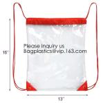 Drawstring Bags, Waterproof Small Clear Bag For Stadium Colleges Sport Event