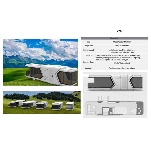 Commercial Space Capsule House Airship Pod Prefab Modular Homes