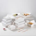 White Cardboard Customized Gift Box Paper Fast Food Packaging Box For Restaurant