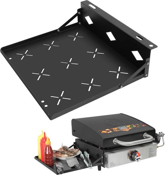 Heavy Duty Grill Side Shelf Griddle Accessories High Carbon Steel Griddle Side