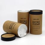 Airtight Cardboard Tube Containers , CMYK Custom Printed Paper Tubes 157gsm