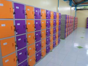 Wholesale Waterproof Storage Locker ABS Material Yellow / Orange with keyless lock from china suppliers