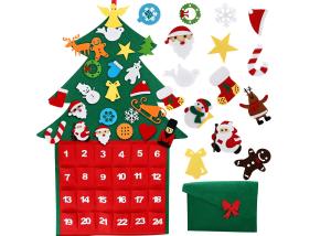 Wholesale Countdown Calendar 29Pcs Ornaments Felt Christmas Decorations from china suppliers