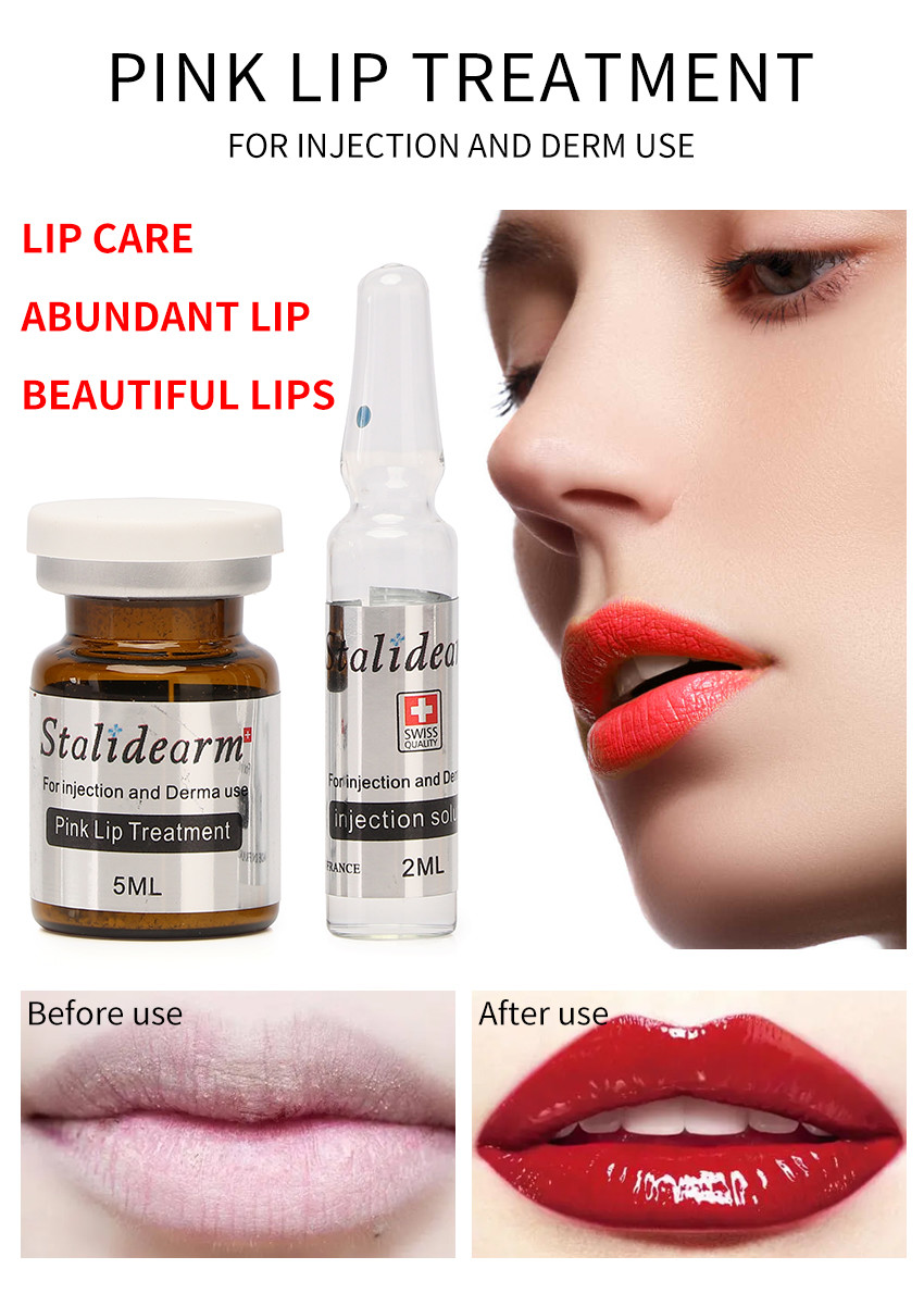 Stalideram Brand Pink Lip Injection Treatment Serum Derma Microneedling Mesotherapy Lip Repair Essence
