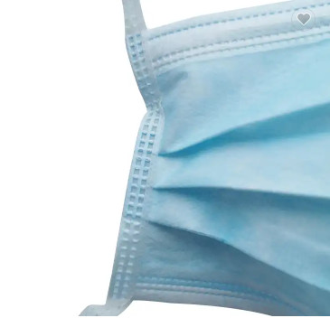 Elastic Disposable Tie-On 3Ply Face Mask 25 25 25 Gsm PP SMS Meltblown
