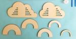 wooden Rainbow paint kit DIY kid craft rainbow decor laser cut wood