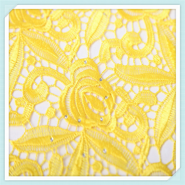 2015 New design african cupion lace fabrics african cord lace for evening party dresses