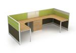 Commercial Office Furniture Partitions , 42 Mm Thickness 2 Person Office
