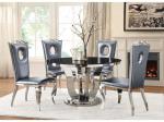 Aesthetic Hole PU Leather Dining Chair With Stainless Steel Frame
