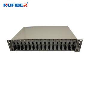 Wholesale 19'' 2U 16 Slot Rack Mount Media Converter Chassis with 2 Power Supply from china suppliers